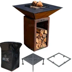 Pack Printemps Brasero Cévenol BOIS CORTEN 74 x 90 cm - GRILL CHIC