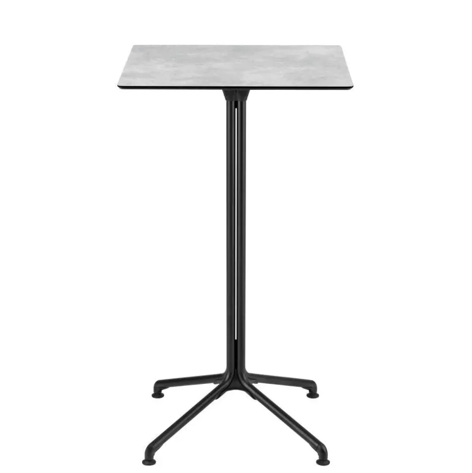 Pied de table central hauteur haute finition noire Horizon - LAFUMA