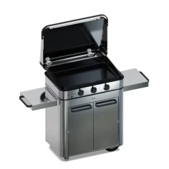 Plancha Gaz Enosign 80 cm sur Chariot Inox - ENO