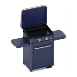 Plancha Gaz Enosign 65 sur Chariot Bleu Navy - ENO