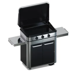 Plancha Gaz ENOSIGN 80 sur Chariot Inox et Noir - ENO