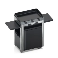 Plancha Gaz Fusion 75 sur Chariot Inox et Noir - ENO