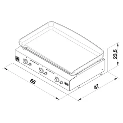 Plancha Gaz Initial 65 Inox - ENO
