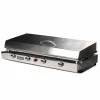 Plancha gaz inox LAGOA 4 feux Avec Couvercle - PLANCHA TONIO