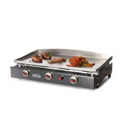 Plancha gaz inox LAGOA 3 feux - PLANCHA TONIO