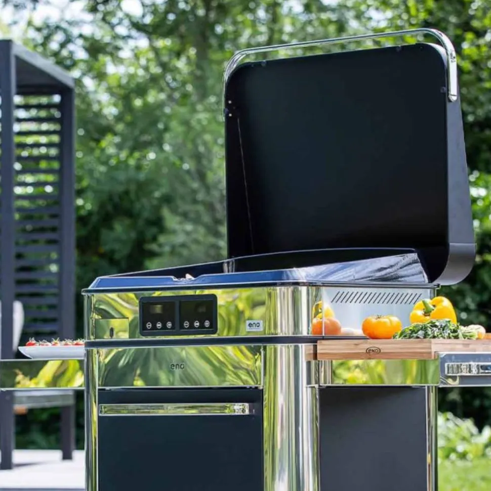 Plancha Électrique ENOSIGN 65 sur Chariot Inox et noir - ENO