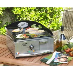 Plancha électrique inox 40 avec plaque acier émaillé - ROLLER GRILL
