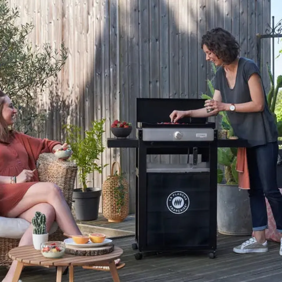 Plancha électrique Petite Française 150 Duo - Couvercle et chariot - LE MARQUIER