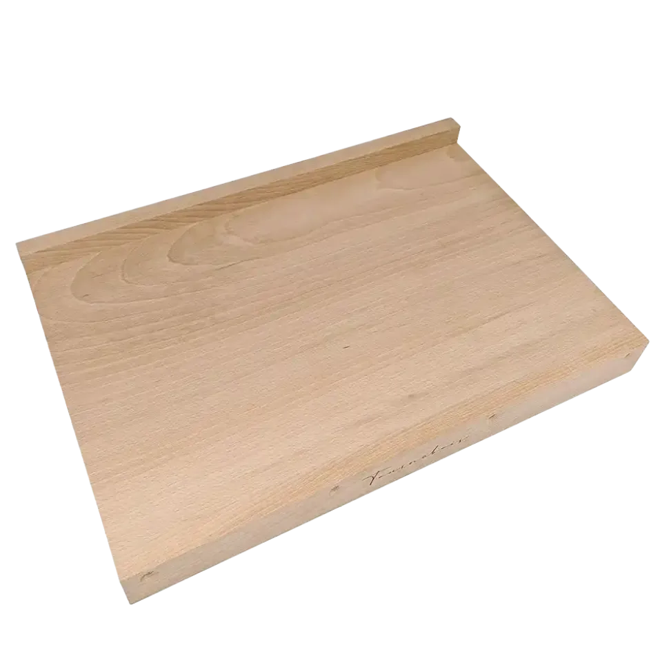 Planche à découper monobloc 2 rebords réversible en Hêtre - TOURNABOIS