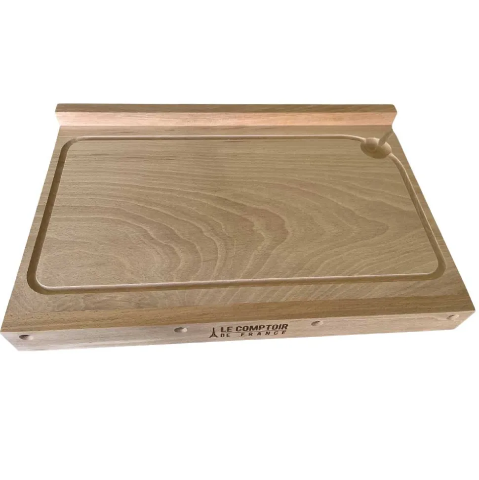 Planche à découper monobloc 2 rebords réversible en Hêtre - TOURNABOIS