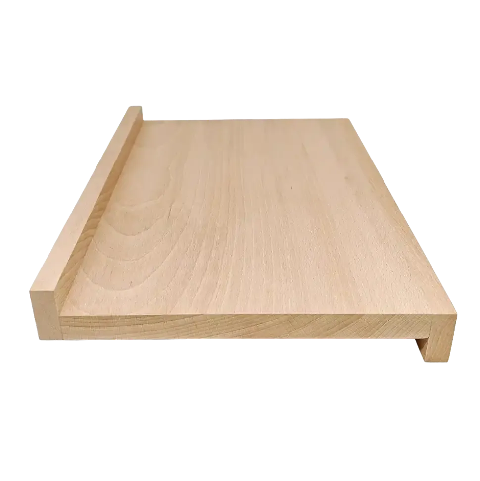 Planche à découper monobloc 2 rebords réversible en Hêtre - TOURNABOIS