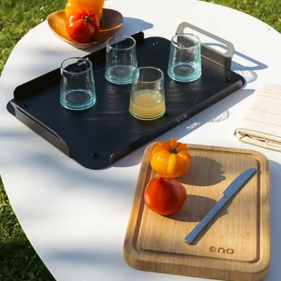 Plateau de découpe noir et planche à découper - ENO