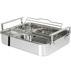 Plat à Four Inox 40 cm avec accessoires - CRISTEL