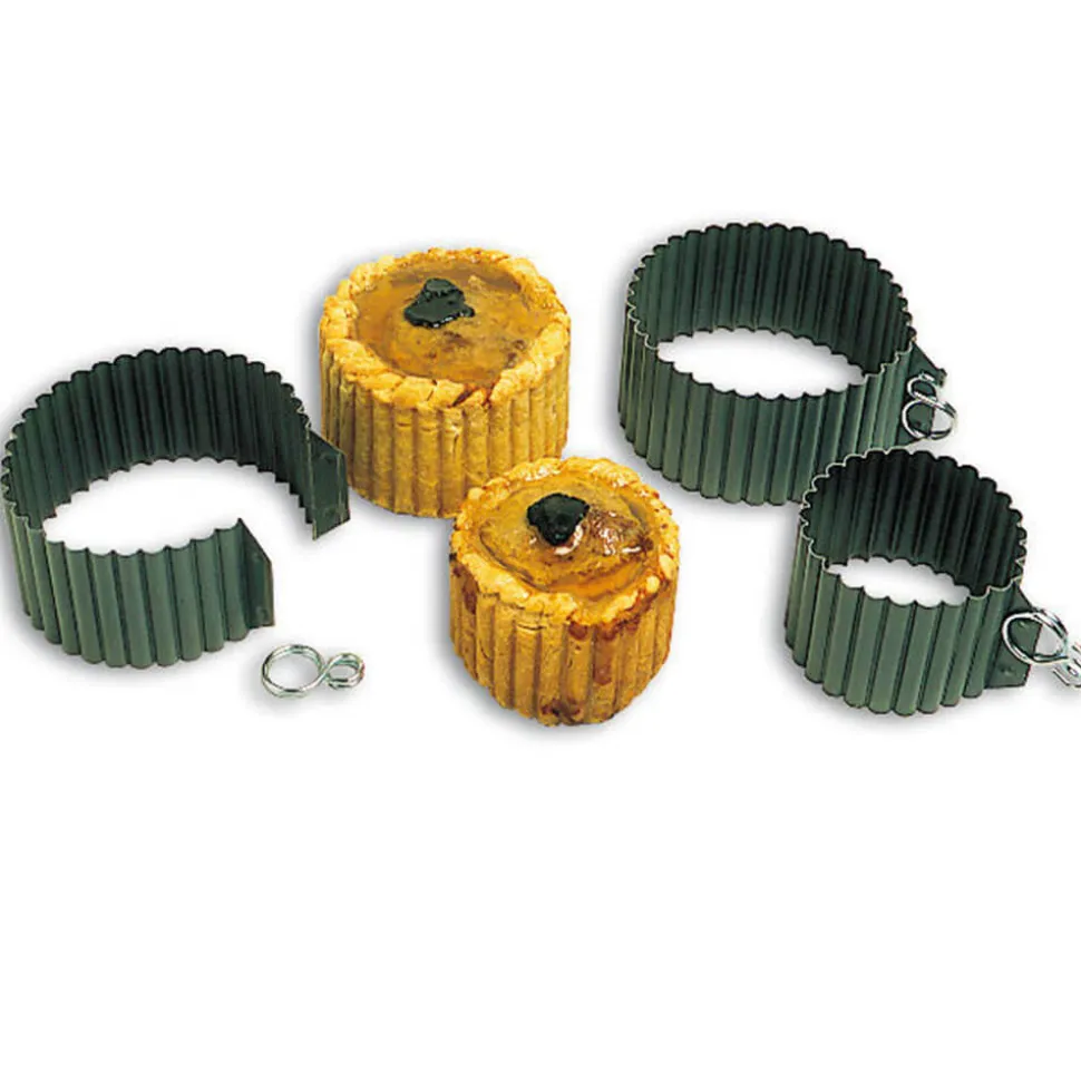 Pâté en Croûte Exopan Rond Cannelé Diamètre 6,5 cm Hauteur 5 cm - MATFER