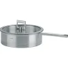 Sauteuse inox Strate poignée fixe avec couvercle OFFERT - CRISTEL