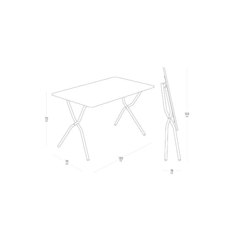 Table de jardin pliante Balcony 120x70x72cm- LAFUMA