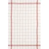 Torchon Bistrot en lin 51 x 80 cm Rouge - Charvet Editions