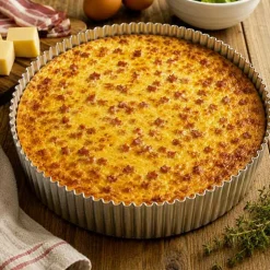 Tourtière cannelée perforée en fer blanc 28 cm - GOBEL